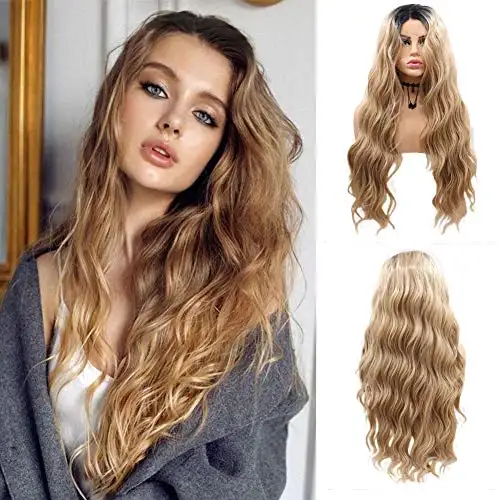 Hayley Ray Heat Friendly 24” Ombre Blonde Mix Wig