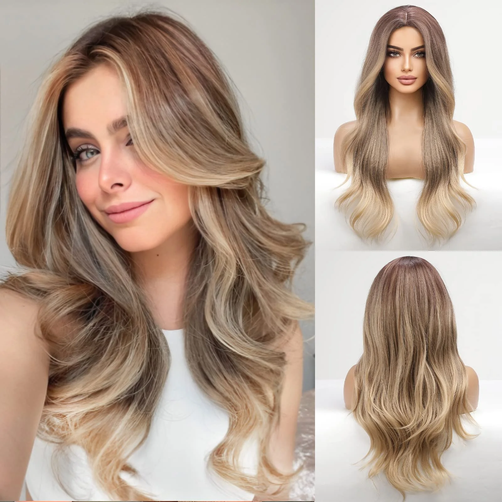 Heat Friendly Hair Wig Ombre Blonde