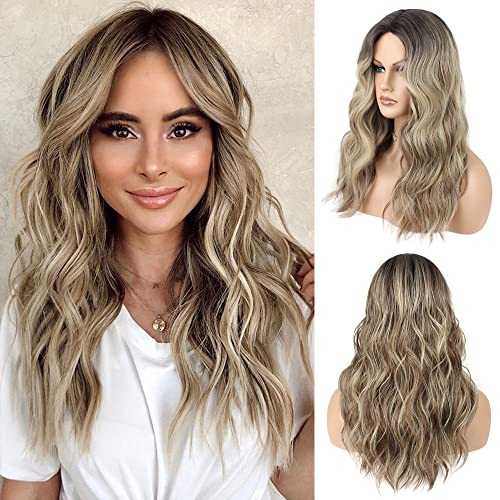 Heat Resistant Mixed Blonde Wig Long Wavy Wig
