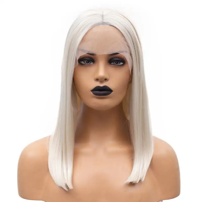 High-Temperature Synthetic Lace Front Wig Natural Straight Bob Wig