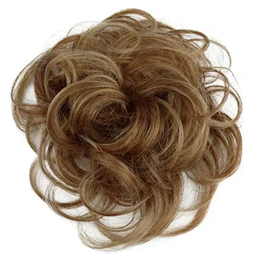 Human Hair Synthetic Fibre Blend Updo Scrunchie - Image 3