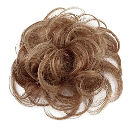 Human Hair Synthetic Fibre Blend Updo Scrunchie - Image 4