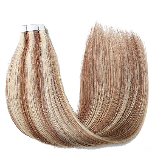 Human Hair Tape in Extensions Ombre Baylage Hair 14 Inch Tape in Extensions - Image 14
