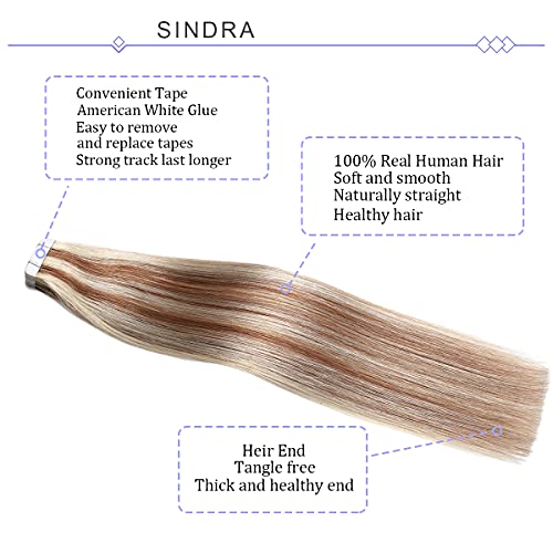 Human Hair Tape in Extensions Ombre Baylage Hair 14 Inch Tape in Extensions - Image 15