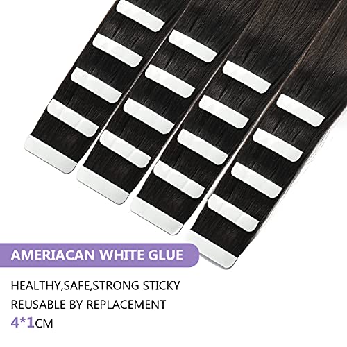 Human Hair Tape in Extensions Ombre Baylage Hair 14 Inch Tape in Extensions - Image 22