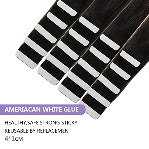Human Hair Tape in Extensions Ombre Baylage Hair 14 Inch Tape in Extensions - Image 28