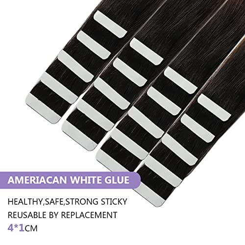 Human Hair Tape in Extensions Ombre Baylage Hair 14 Inch Tape in Extensions - Image 34