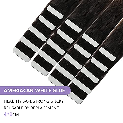 Human Hair Tape in Extensions Ombre Baylage Hair 14 Inch Tape in Extensions - Image 54