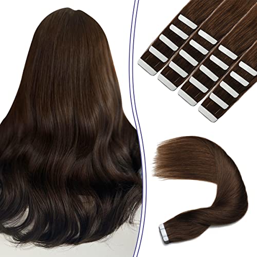 Human Hair Tape in Extensions Ombre Baylage Hair 14 Inch Tape in Extensions - Image 62