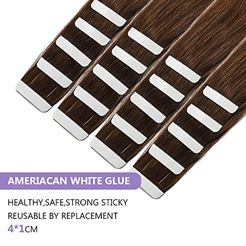 Human Hair Tape in Extensions Ombre Baylage Hair 14 Inch Tape in Extensions - Image 66