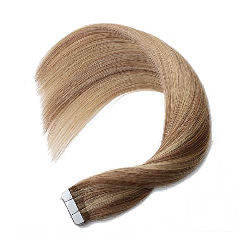 Human Hair Tape in Extensions Ombre Baylage Hair 14 Inch Tape in Extensions - Image 87