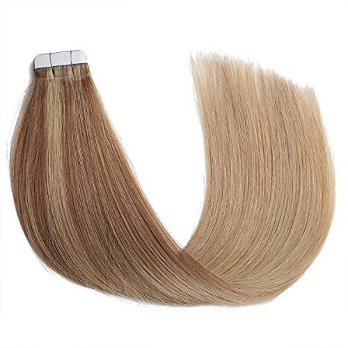 Human Hair Tape in Extensions Ombre Baylage Hair 14 Inch Tape in Extensions - Image 90