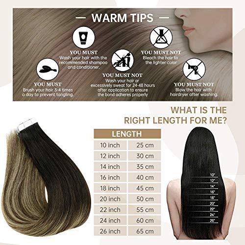 Invisible Tape Remy Human Hair Extensions 14 to 22 Inches Long - Image 98