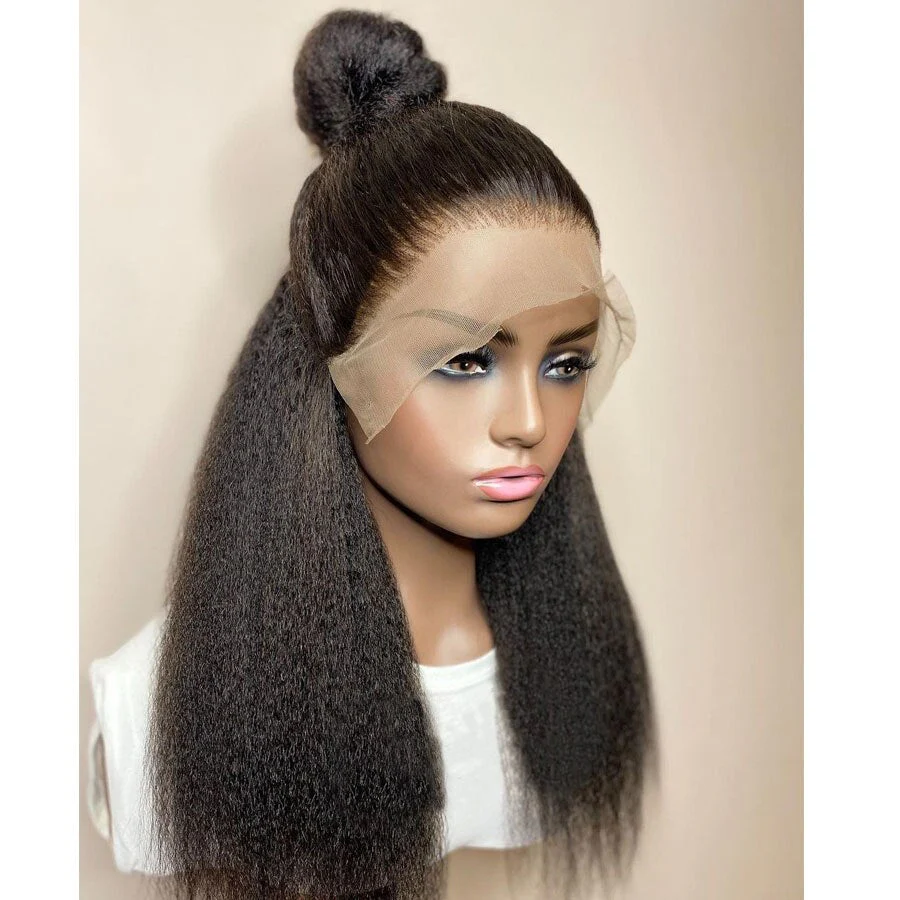 Kinky Straight Synthetic Lace Front Wig