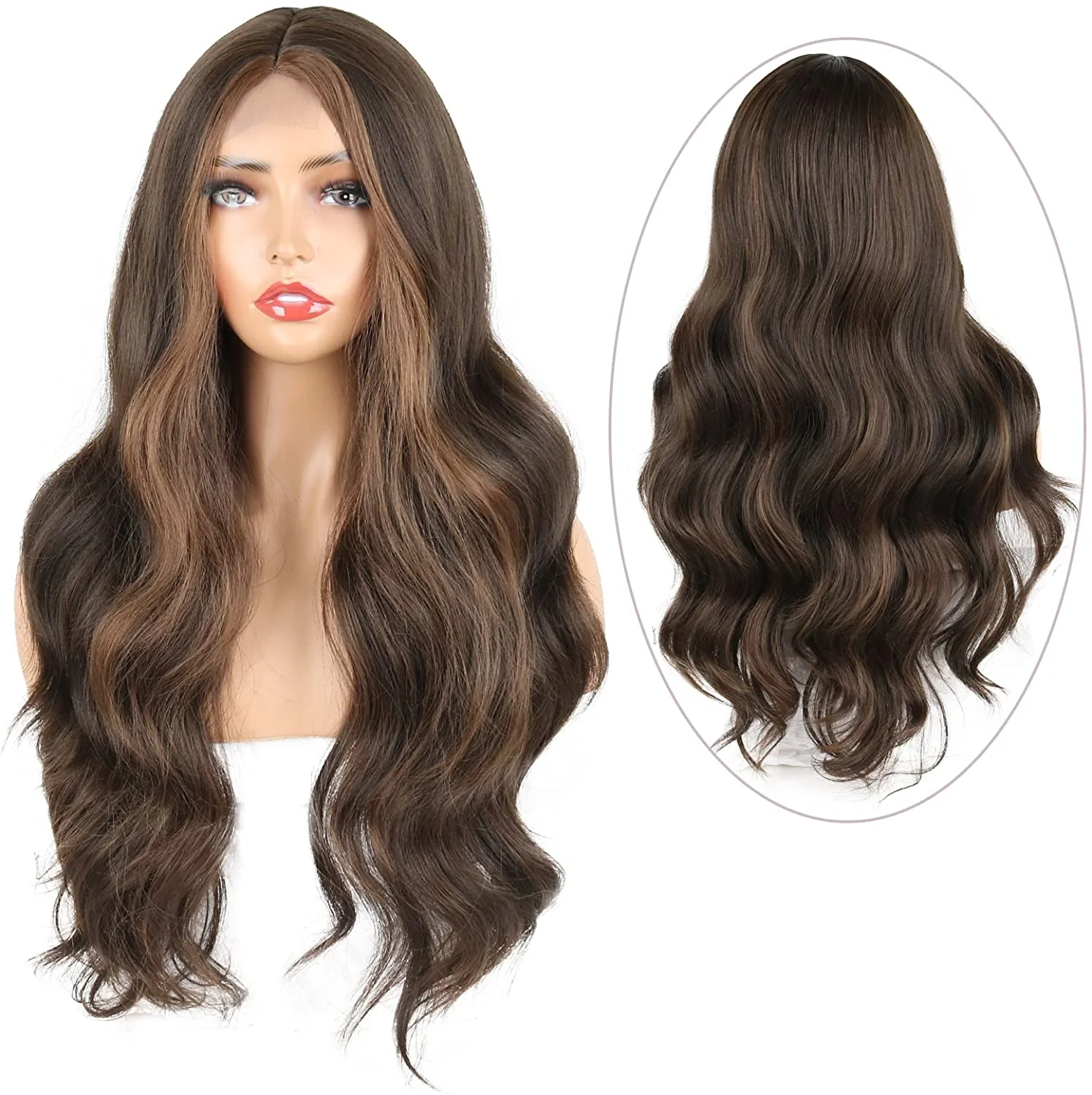 Lace Ombre Highlight Wig Body Wave Wig