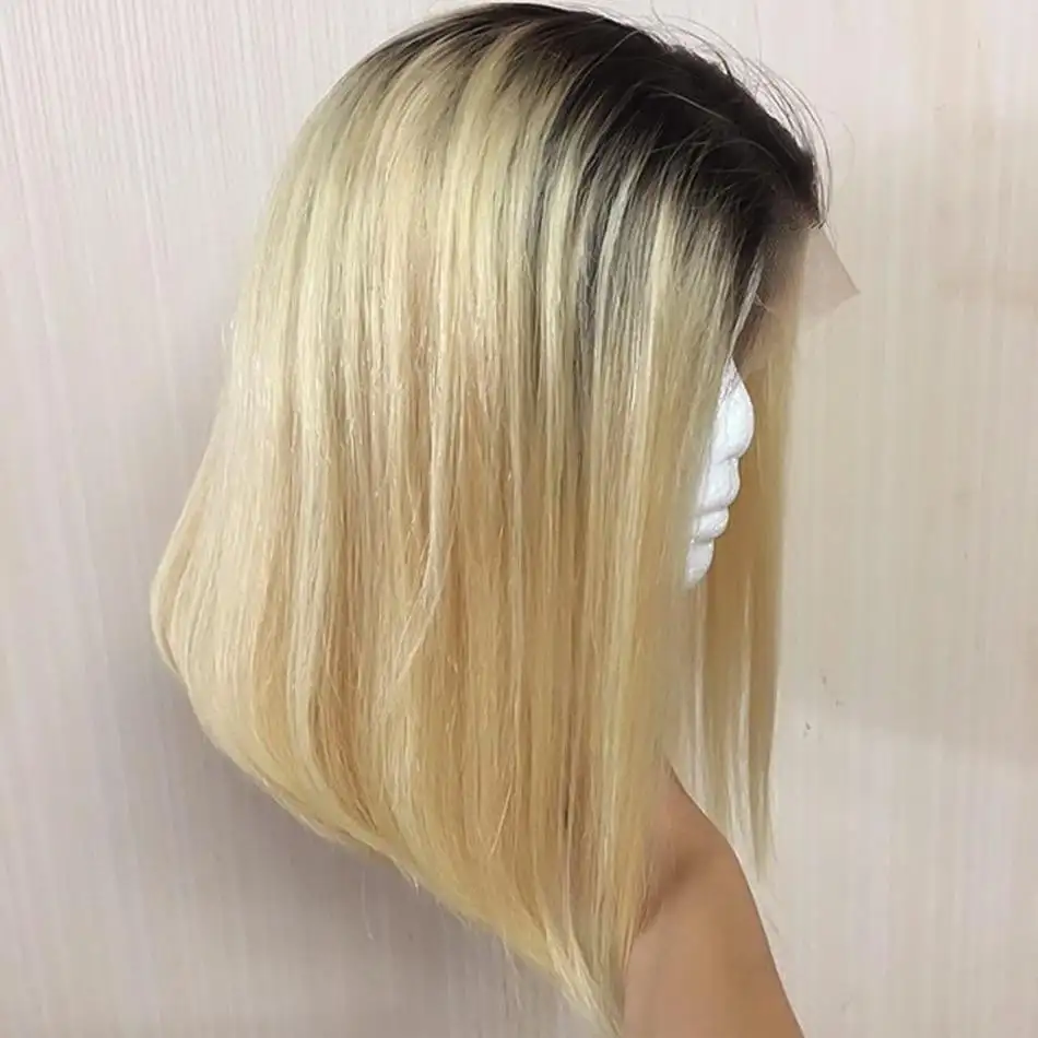 Lavette Platinum Dark Rooted 13x4 Lace Front Human Hair Wigs - Image 2