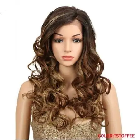 Leah Side Part Heat Friendly Long Curly Wig