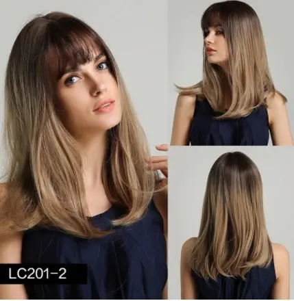 Lily Long Straight Wig with Bangs - Image 10