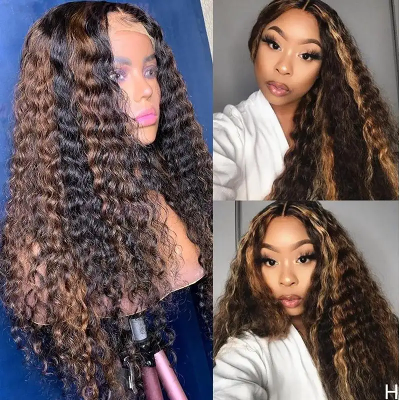 Lizzy | Curly Brazilian Remy Hair Lace Wig Ombre - Image 4
