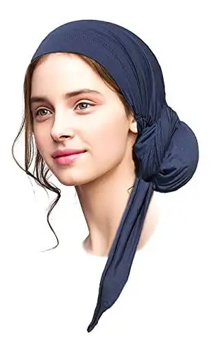 Long Tied Headscarf Headcover Turban - Image 40