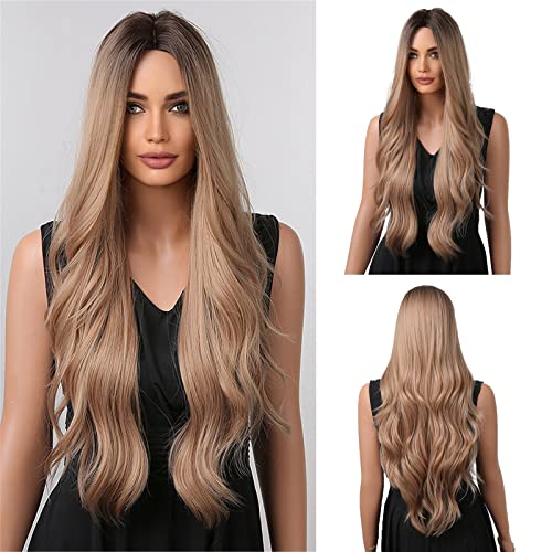 Long Wavy Blonde Wig