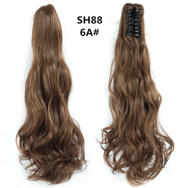 Long Wavy Claw Clip on Hair Extension Ponytail High Temperature Fibre - Image 16