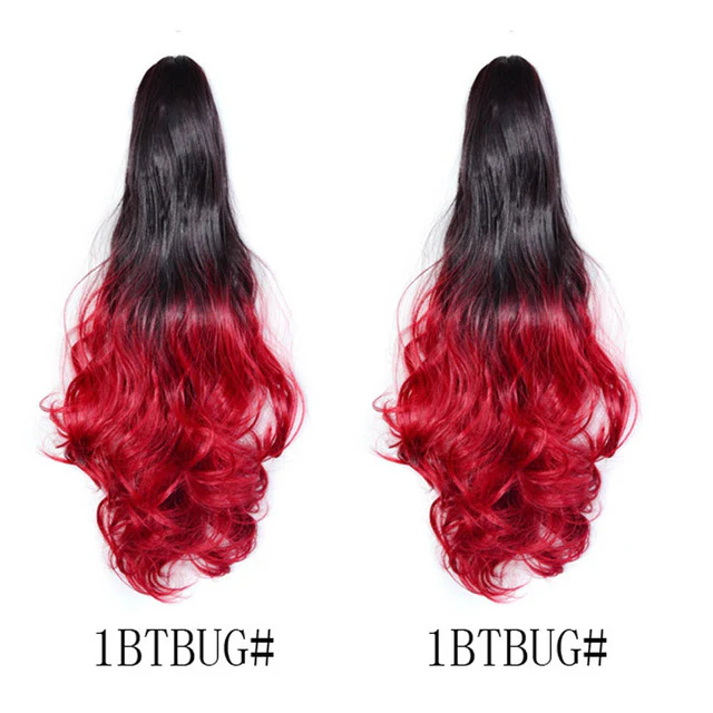 Long Wavy Claw Clip on Hair Extension Ponytail High Temperature Fibre - Image 35