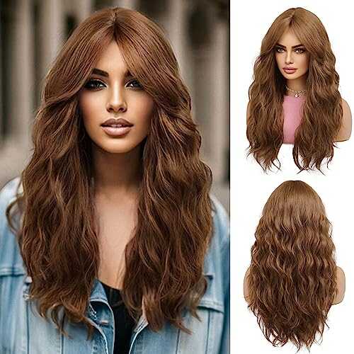 Long Wig Wavy Wig With Center Part