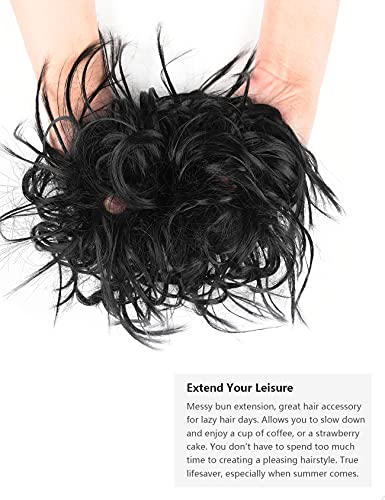 Messy Bun Hair Piece Tousled Updo - Image 14