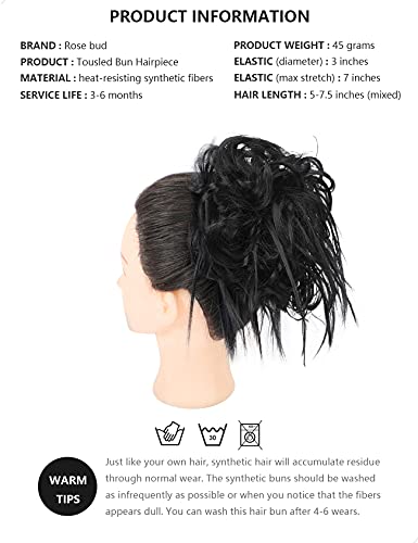 Messy Bun Hair Piece Tousled Updo - Image 16