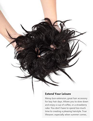 Messy Bun Hair Piece Tousled Updo - Image 20