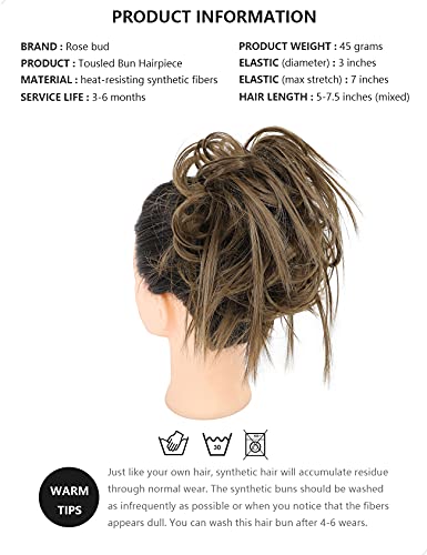 Messy Bun Hair Piece Tousled Updo - Image 26