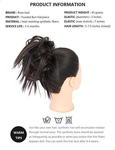 Messy Bun Hair Piece Tousled Updo - Image 63