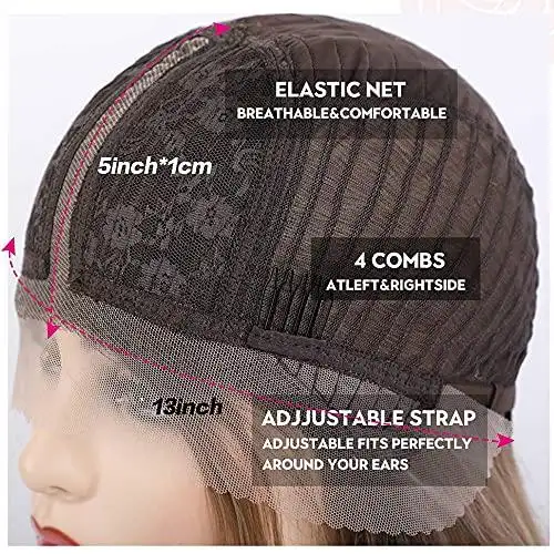 Mixed Brown Lace Front wig with Center Part - Image 5