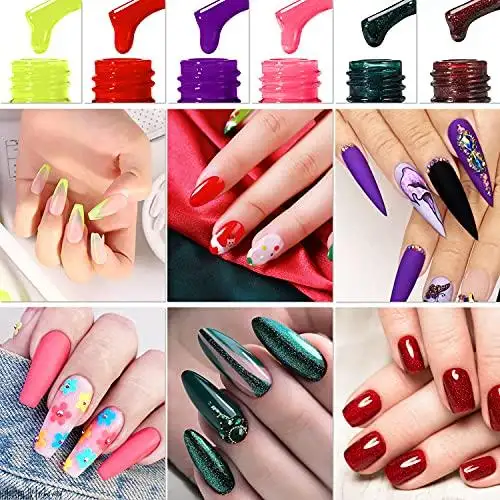 Nail Polish Kit with 36W UV LED Lamp Gel Polish Set Nail Art Decorations - Image 4