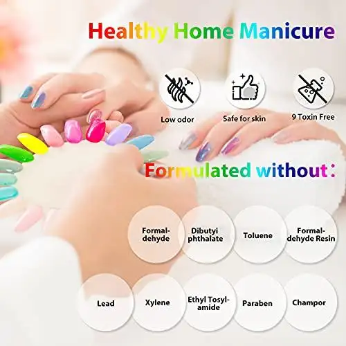 Nail Polish Kit with 36W UV LED Lamp Gel Polish Set Nail Art Decorations - Image 7