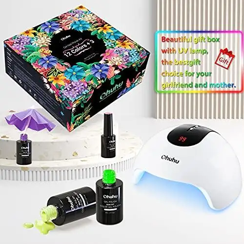 Nail Polish Kit with 36W UV LED Lamp Gel Polish Set Nail Art Decorations - Image 8
