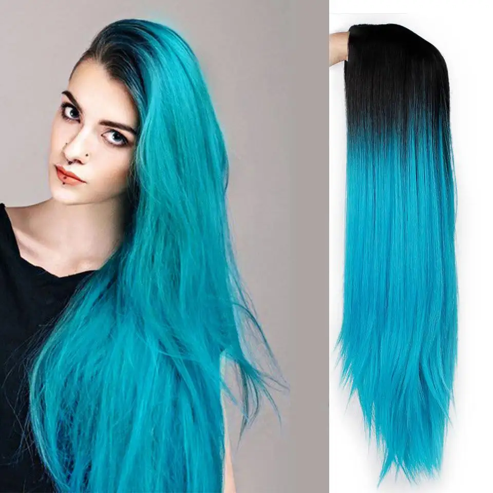 Straight Ombre 24 inch Heat Resistant Cosplay Wig
