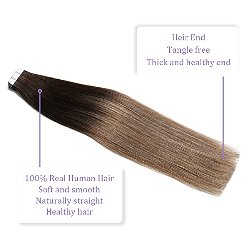 Ombre and Bayalage Tape In Human Hair Tape in Extensions - Image 2