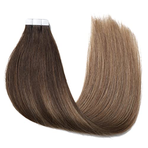 Ombre and Bayalage Tape In Human Hair Tape in Extensions - Image 46