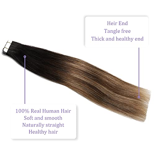 Ombre and Bayalage Tape In Human Hair Tape in Extensions - Image 53