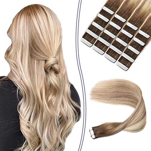 Ombre and Bayalage Tape In Human Hair Tape in Extensions - Image 56
