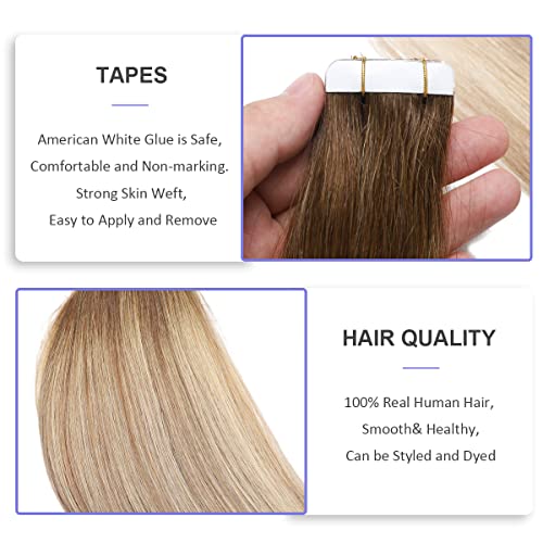 Ombre and Bayalage Tape In Human Hair Tape in Extensions - Image 60