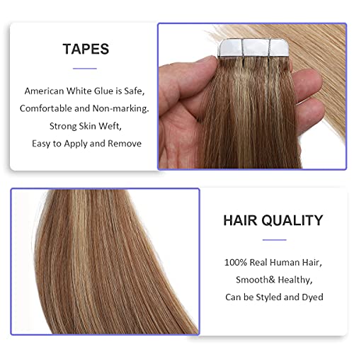 Ombre and Bayalage Tape In Human Hair Tape in Extensions - Image 85