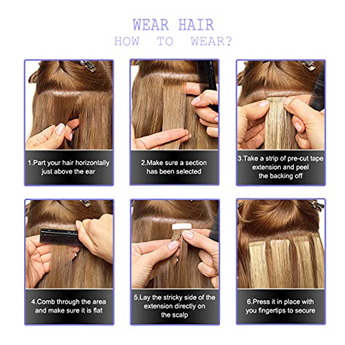 Ombre and Bayalage Tape In Human Hair Tape in Extensions - Image 94