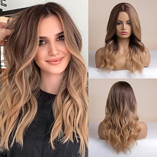Ombre Blonde Wavy Synthetic Wig