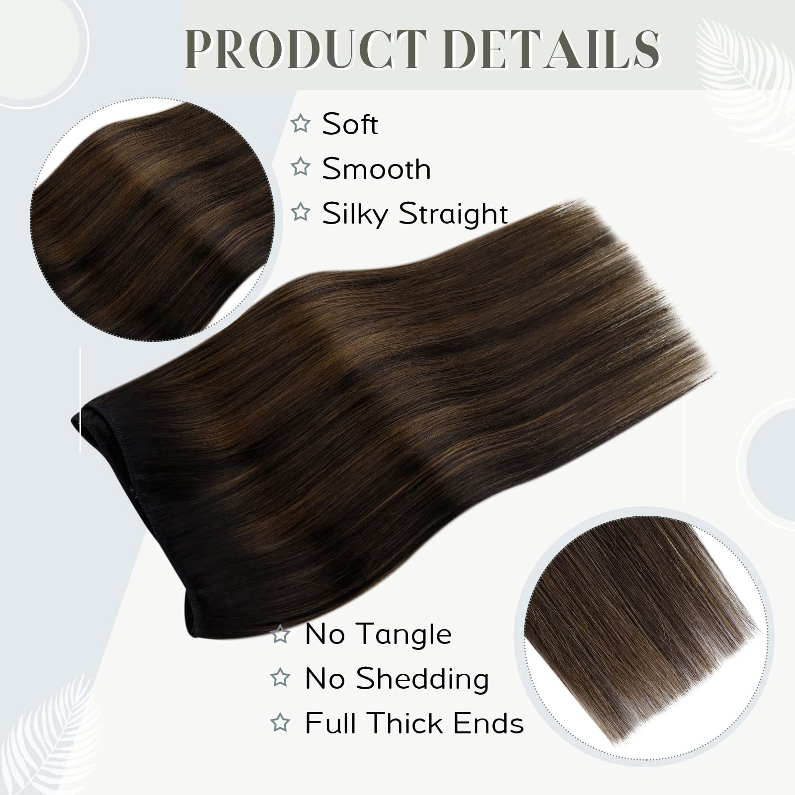 Ombre Human Hair Clip in Hair Extensions - Image 66