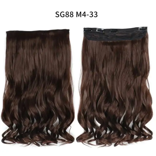 One-piece Long Wavy Heat Resistant Clip In Hair Extensions - Image 10