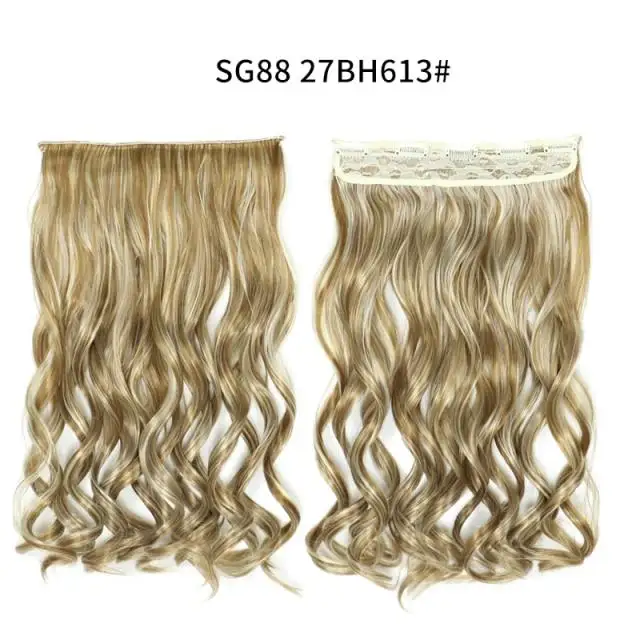One-piece Long Wavy Heat Resistant Clip In Hair Extensions - Image 27