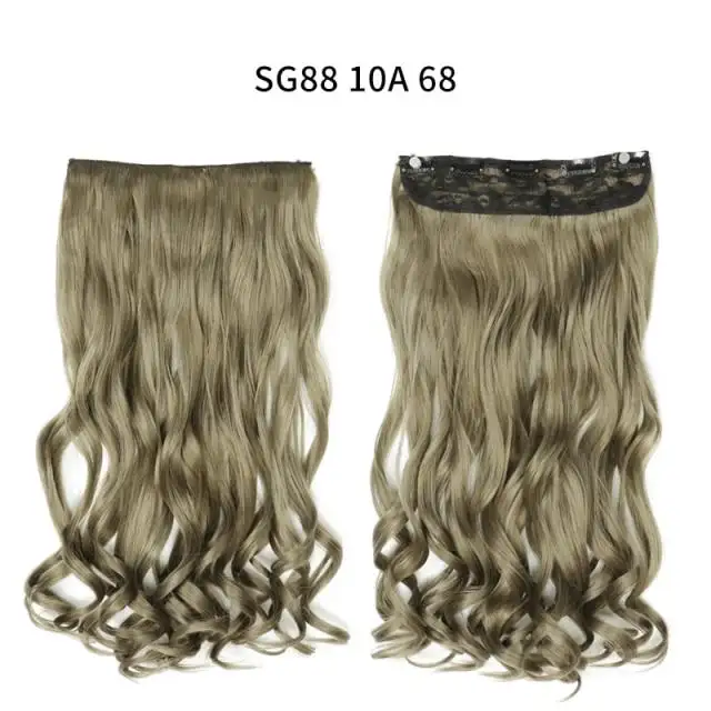 One-piece Long Wavy Heat Resistant Clip In Hair Extensions - Image 36